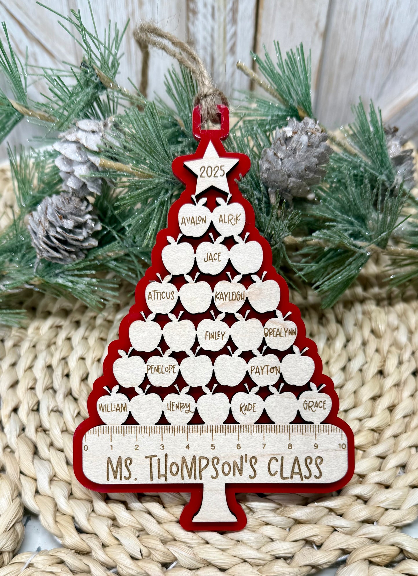 Apple Teacher Ornament