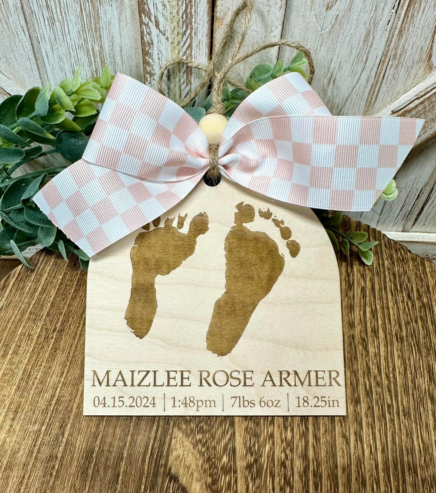 Newborn Footprint Ornament