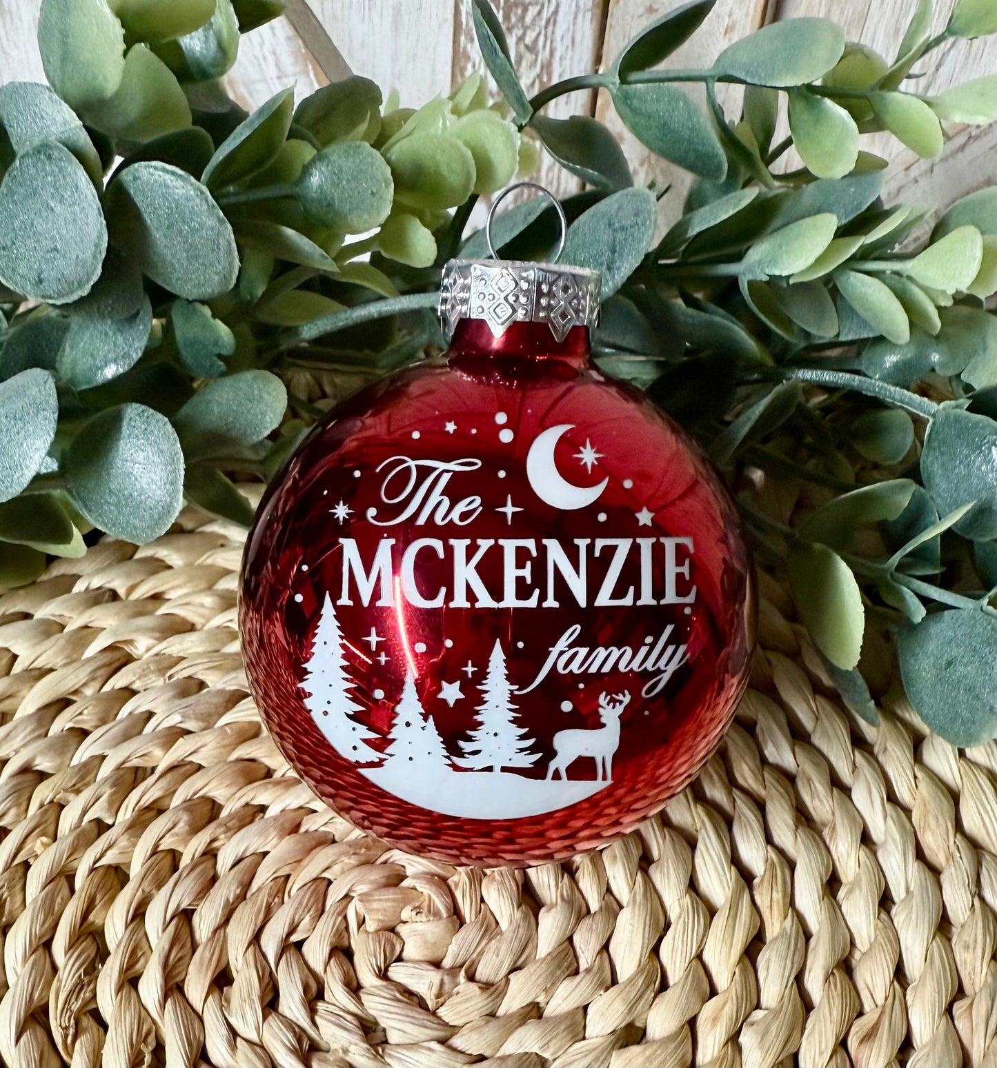 Engraved Glass Ornament