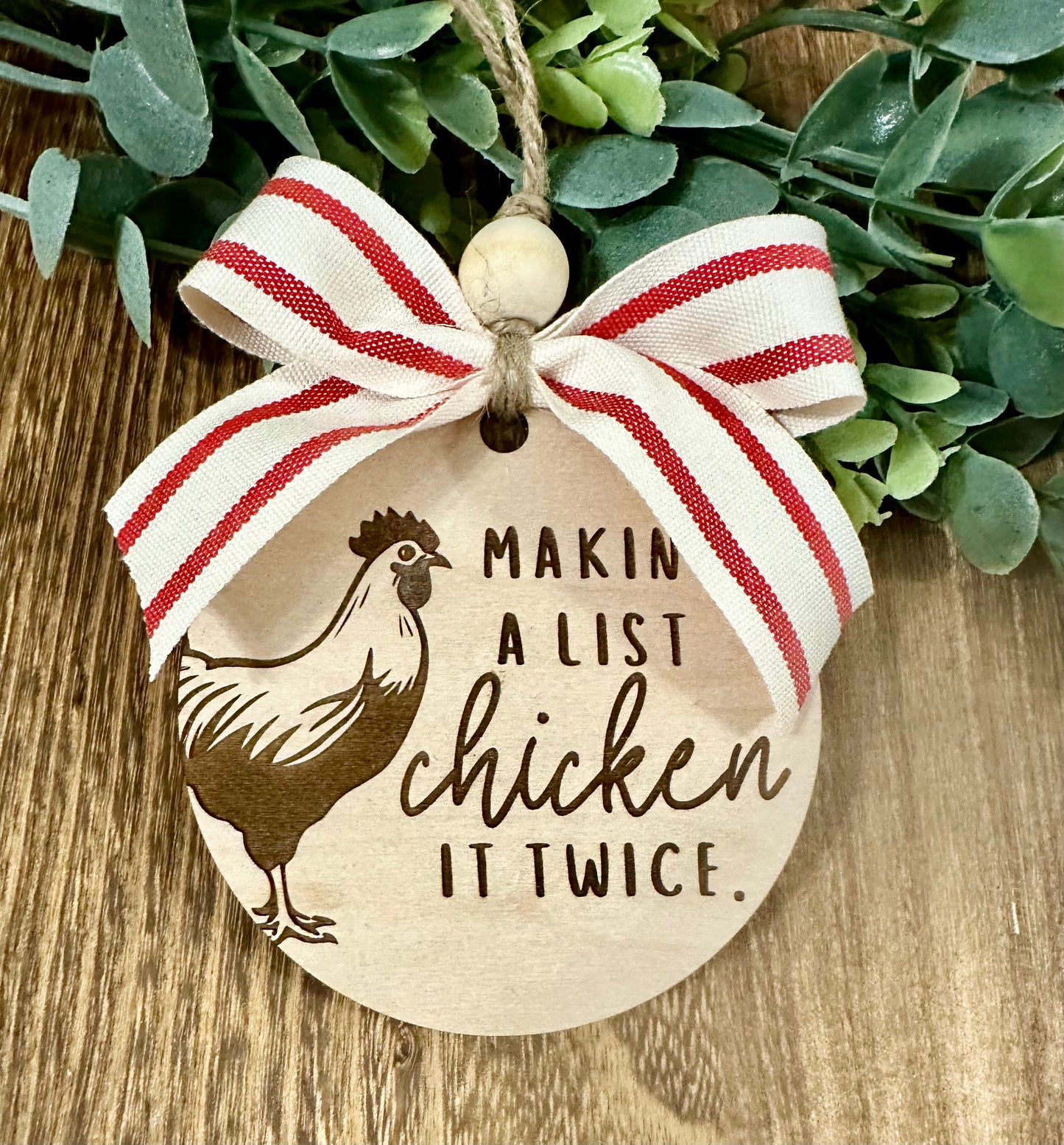 Chicken It Twice Ornament