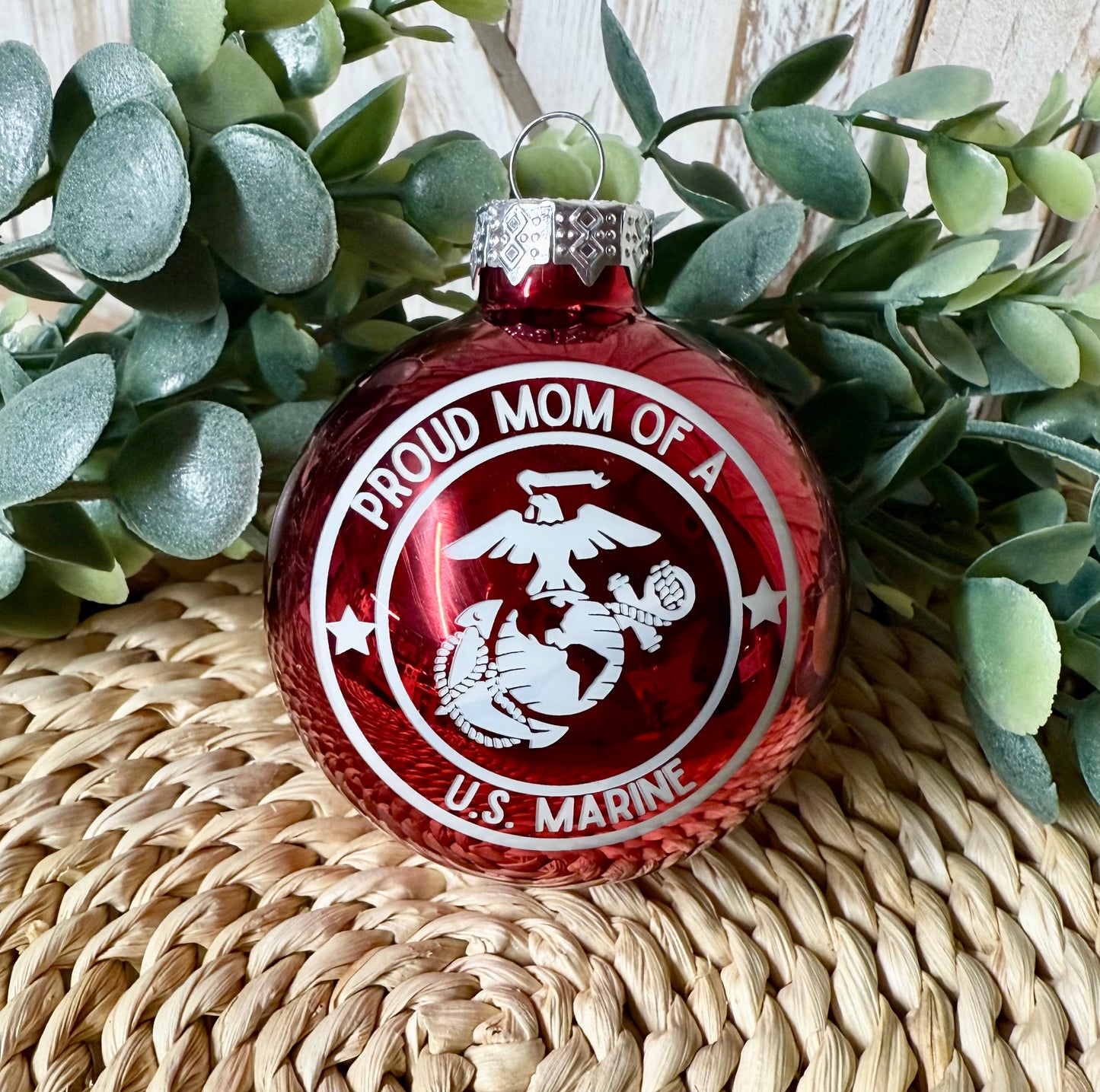 Engraved Glass Ornament