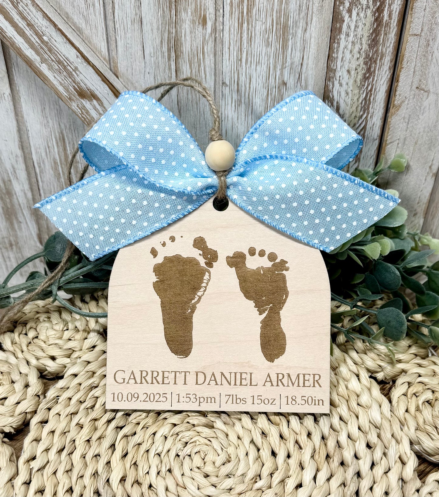 Newborn Footprint Ornament