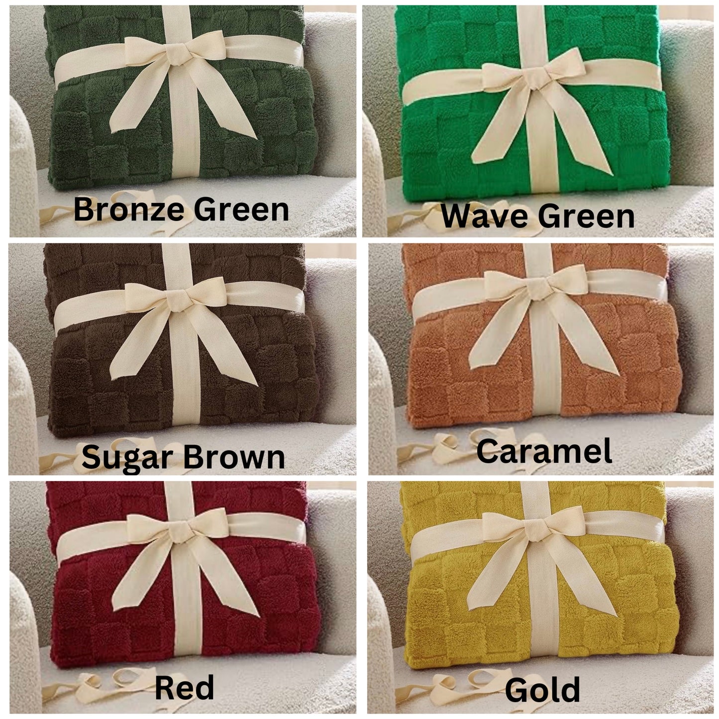 Personalized Leather Tag Blanket