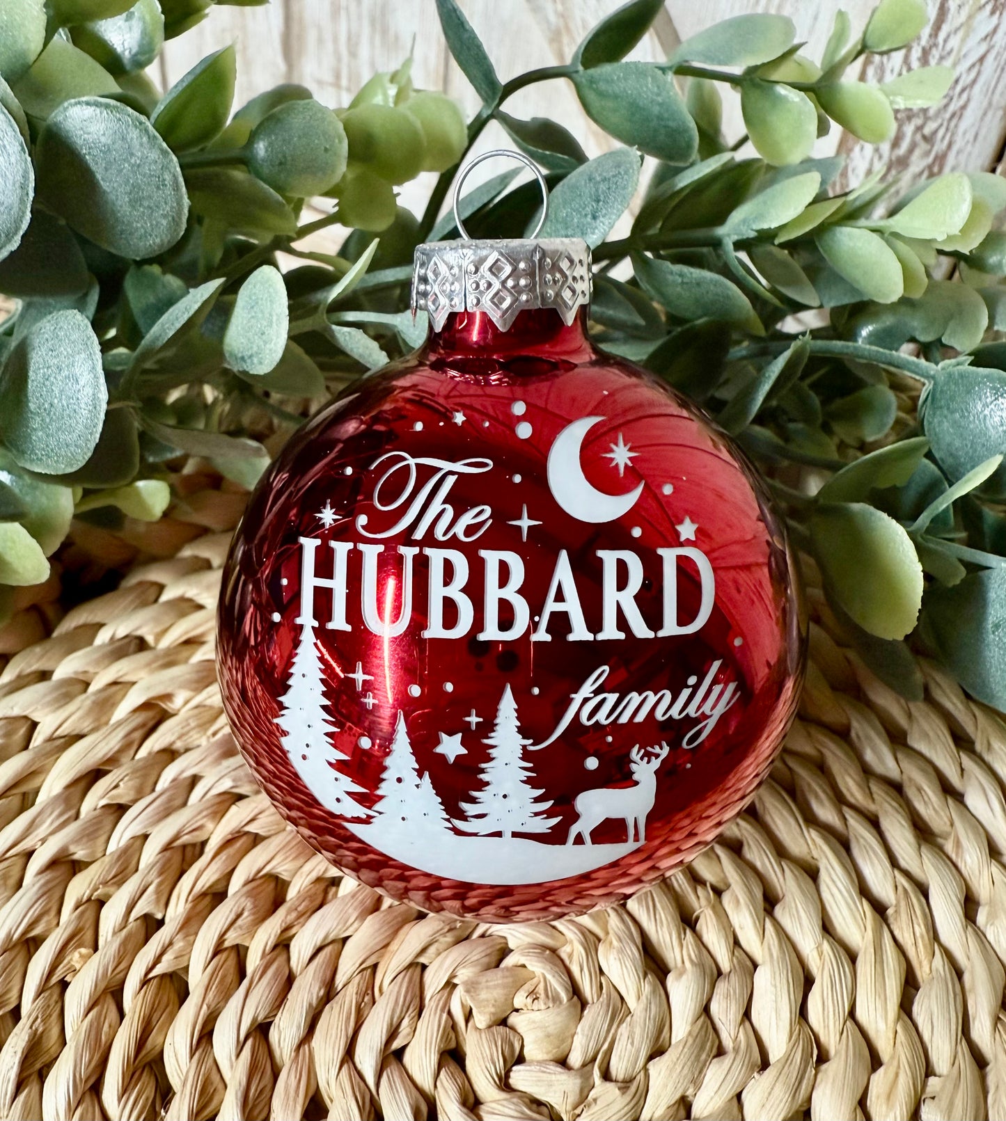 Engraved Glass Ornament