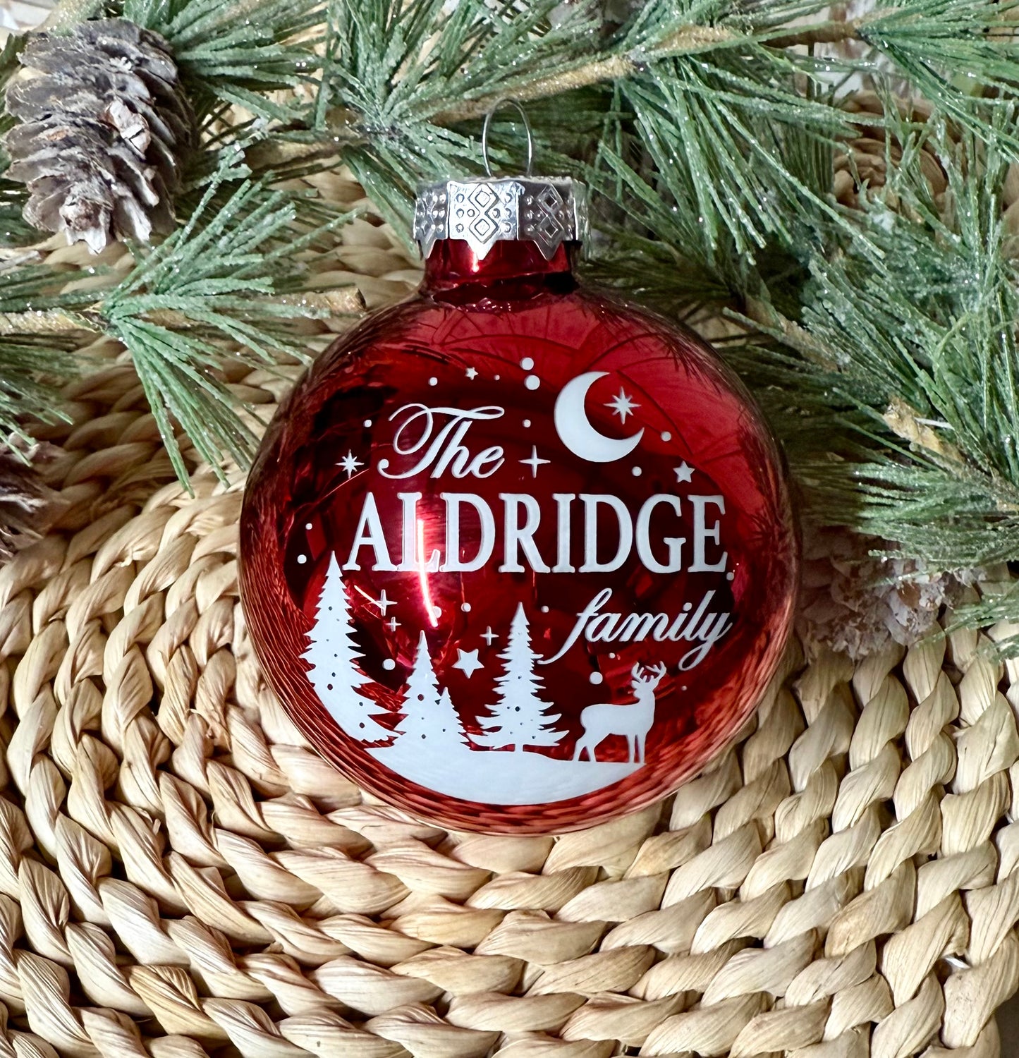 Engraved Glass Ornament