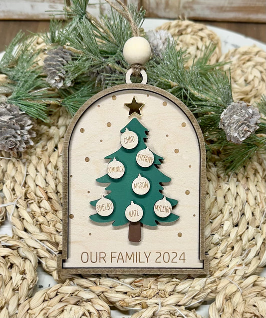 Family Christmas Tree Ornament