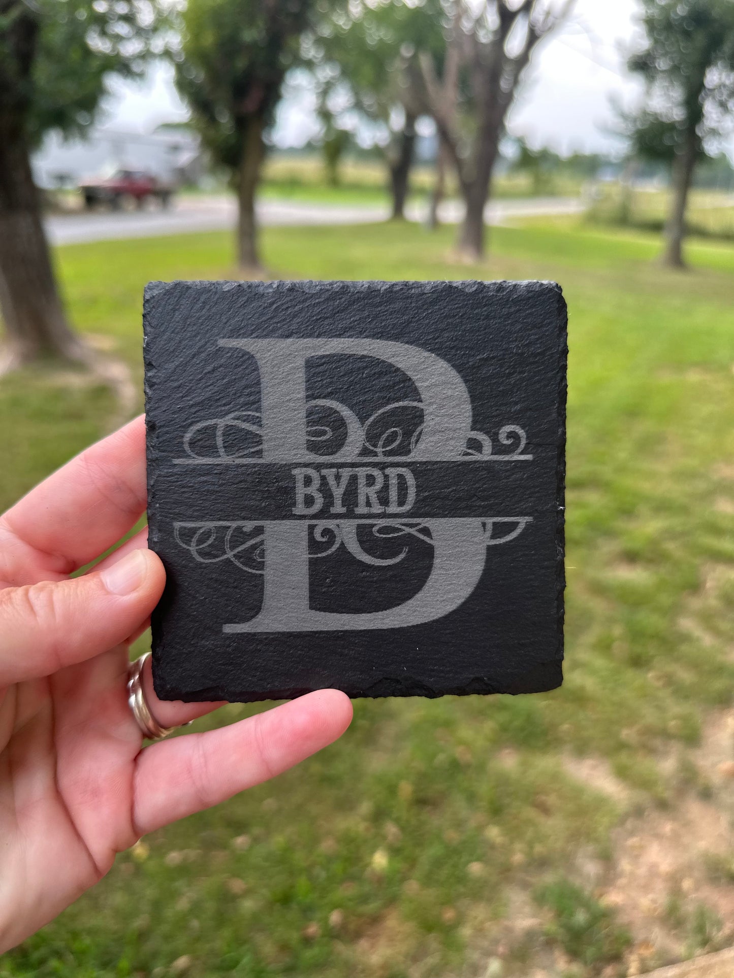 Custom Engraved Slate Coasters