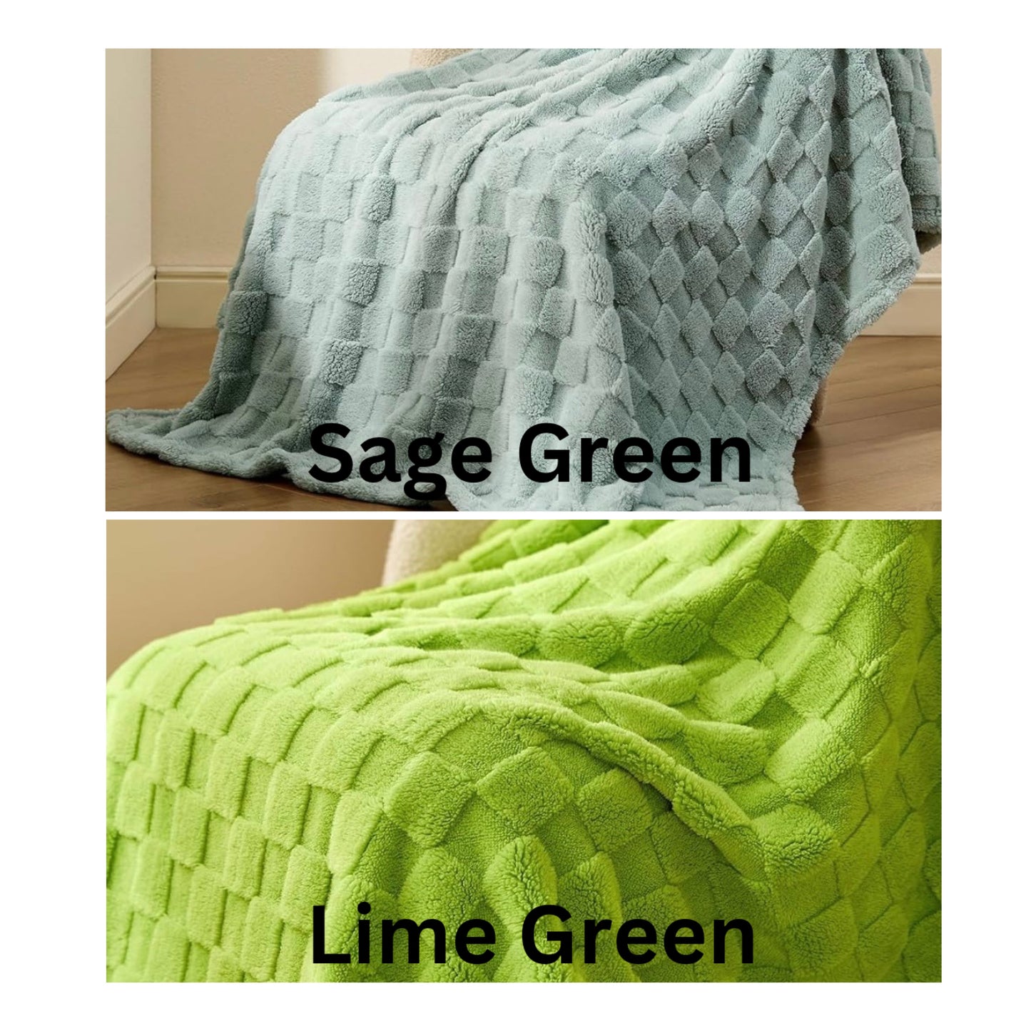 Personalized Leather Tag Blanket