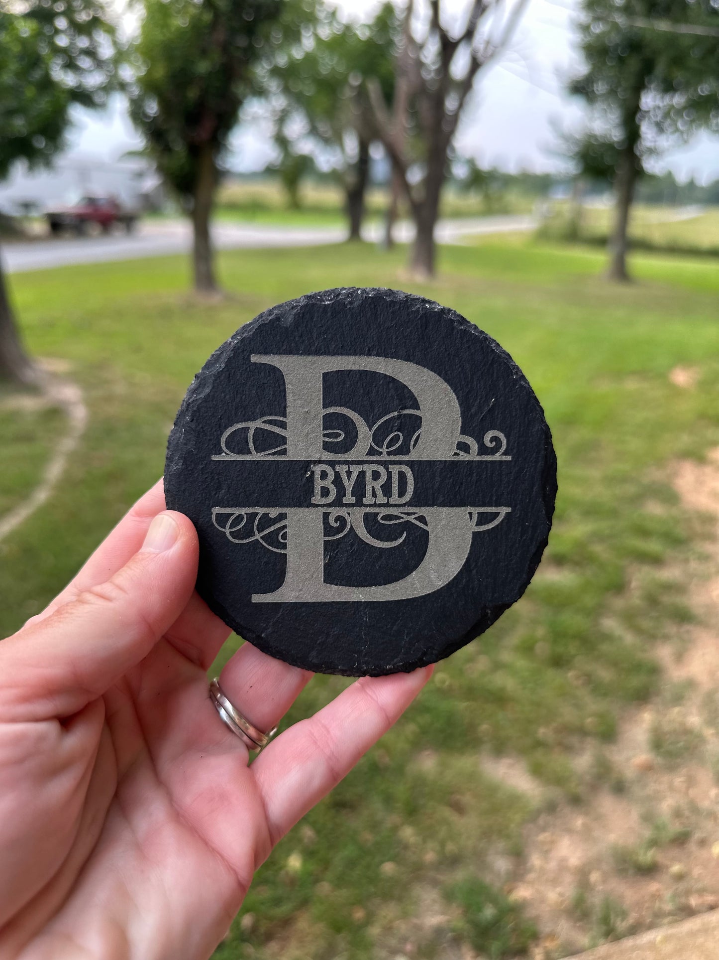 Custom Engraved Slate Coasters