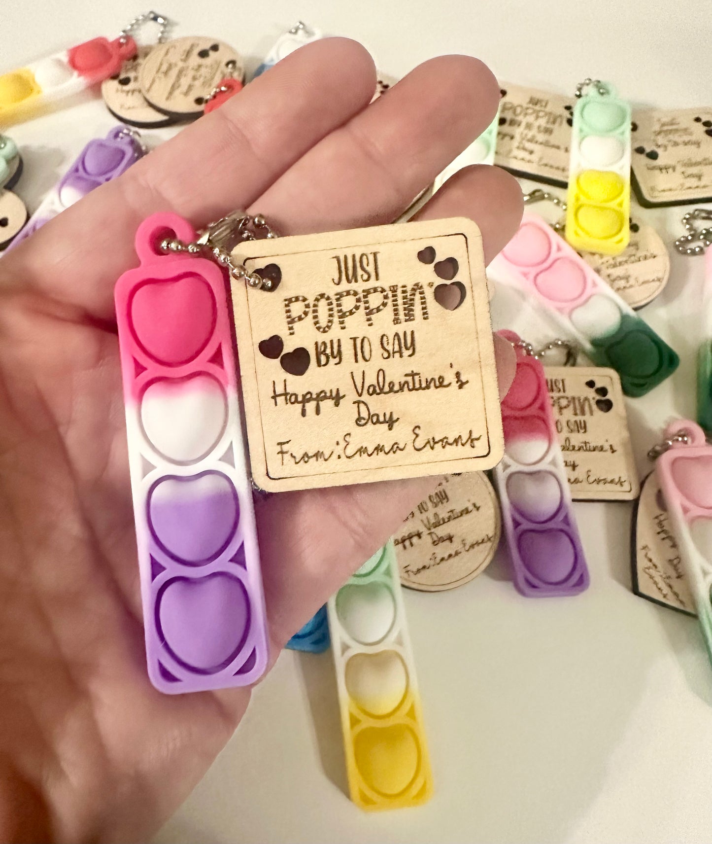 Pop It Keychain Valentine’s