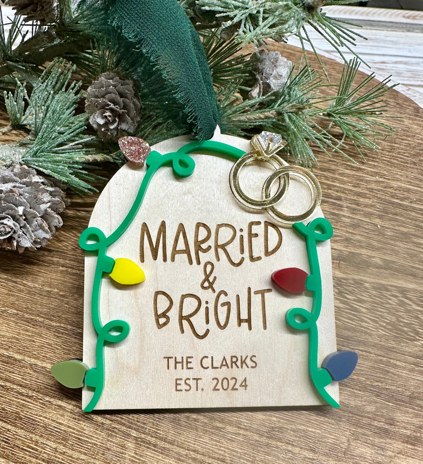 Married & Bright Ornament
