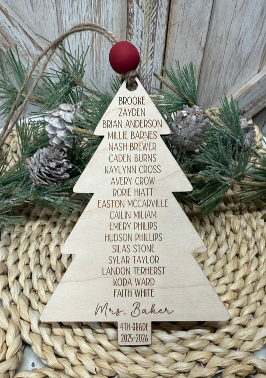 Teacher Christmas Tree Ornament