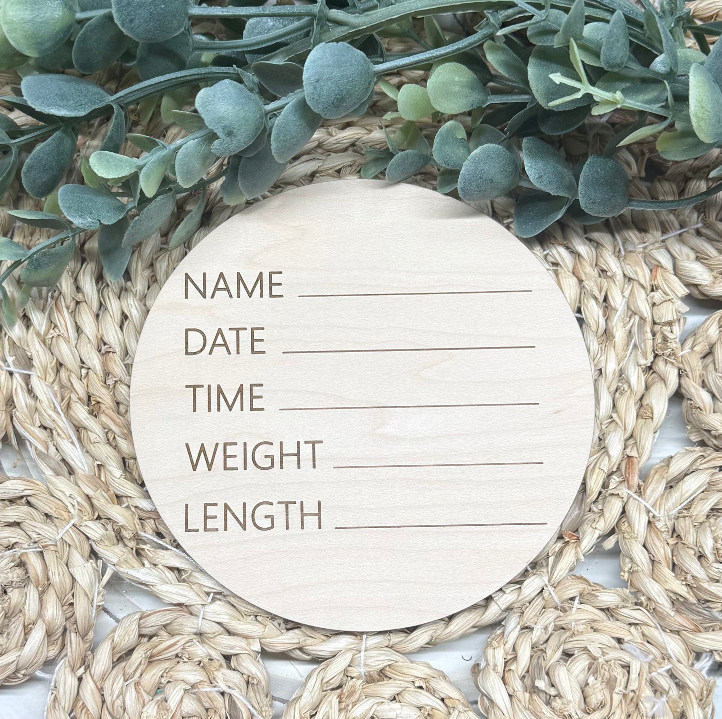 Double Sided Birth Announcement