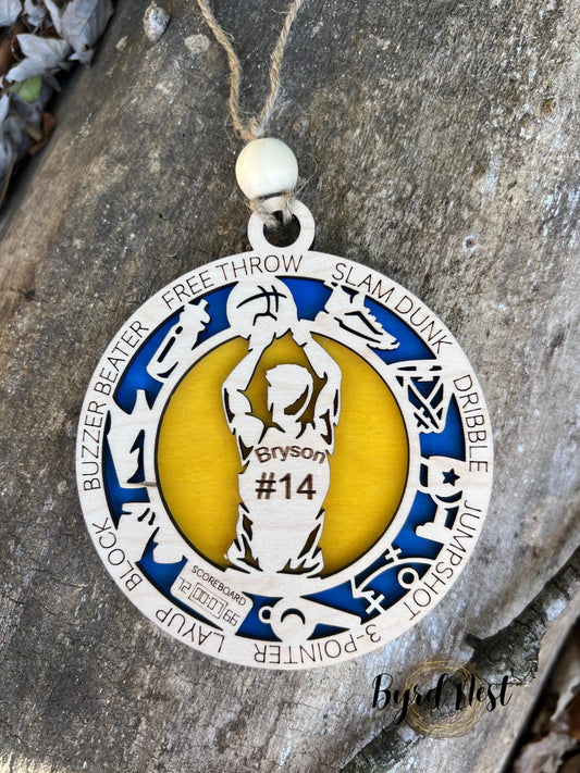 Boy Basketball Ornament