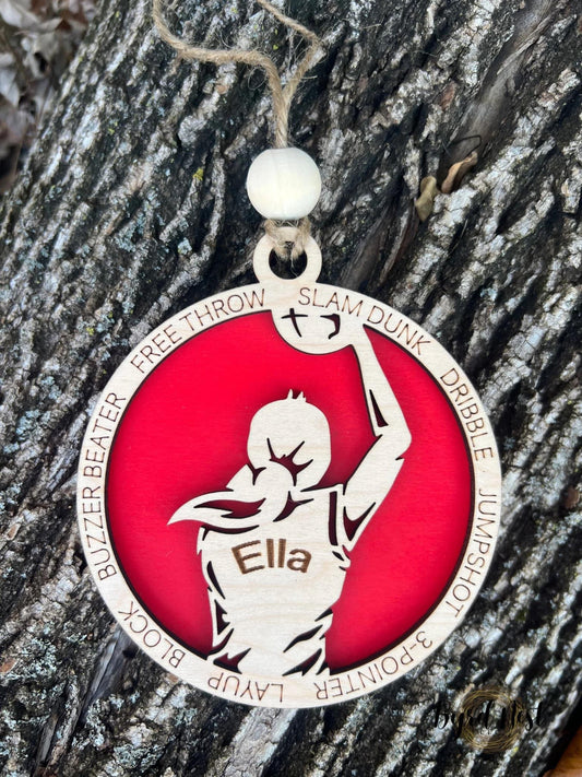 Girls Basketball Ornament (no icons)