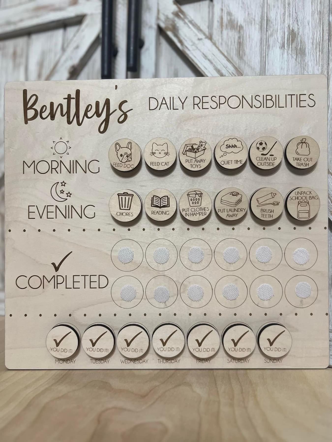 Personalized Chore Chart