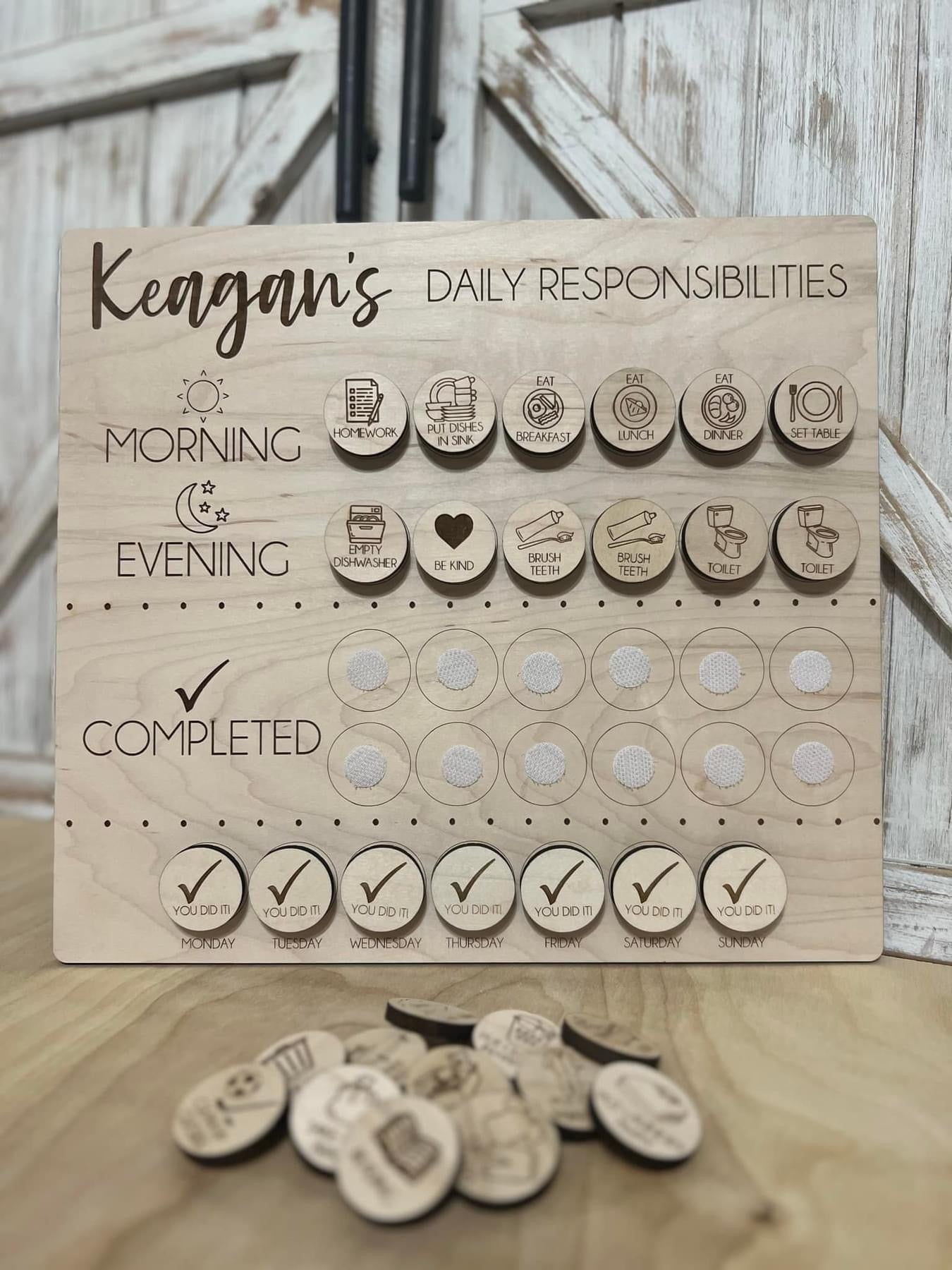 Personalized Chore Chart