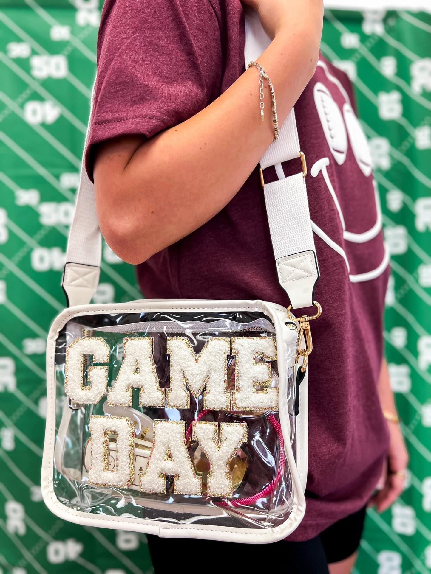 Clear Game Day Bag-White