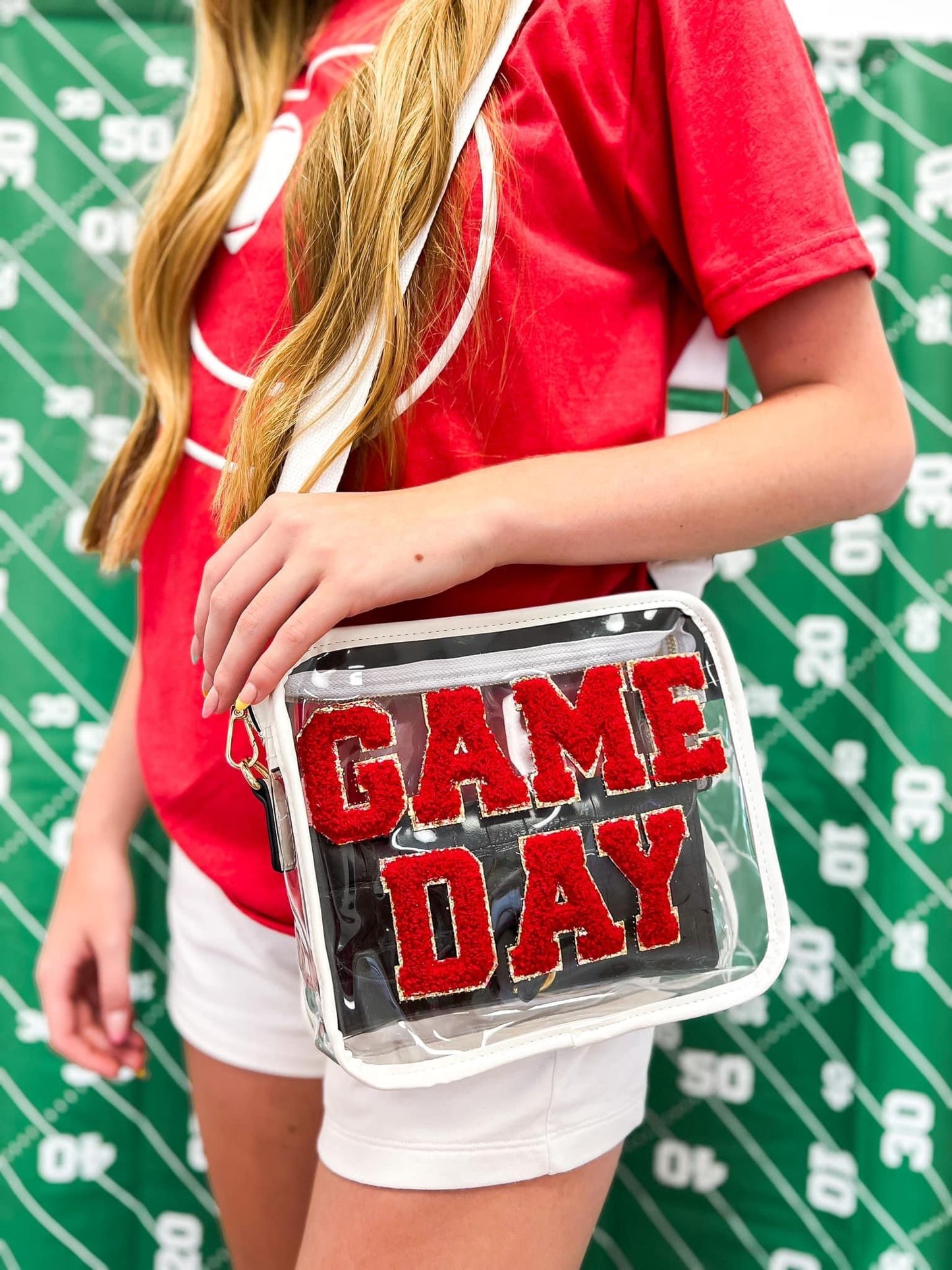 Clear Game Day Bag-Red