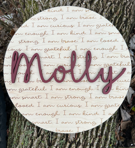Personalized Affirmation Sign